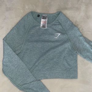 Gymshark - vital seamless long sleeve crop - light green marl